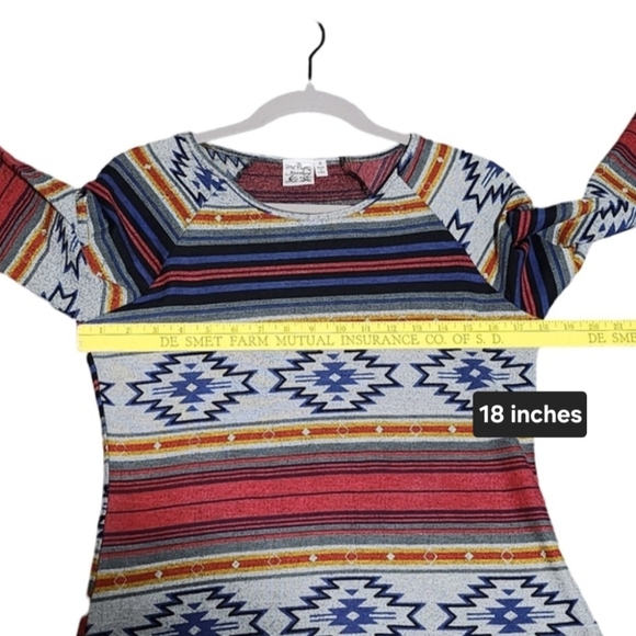 PARSLEY SAGE Top Womens Small Multicolor Y2K Southwestern Western Boho Artsy - Picture 9 of 12